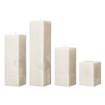 ivory square pillar candles