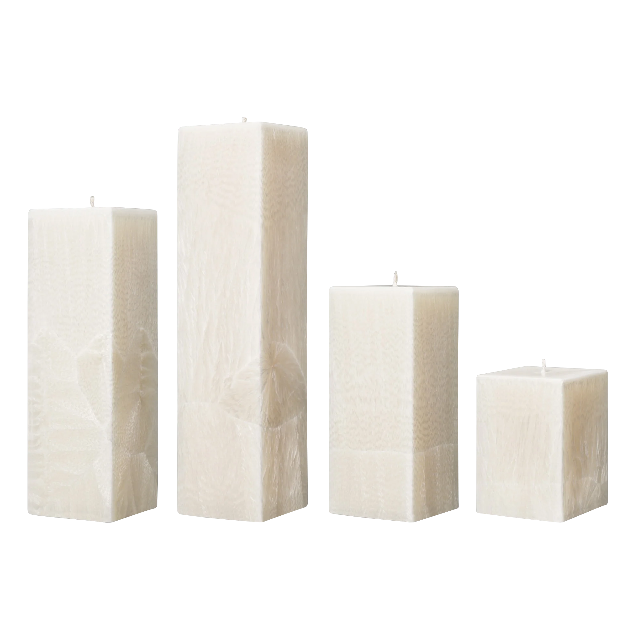 ivory square pillar candles
