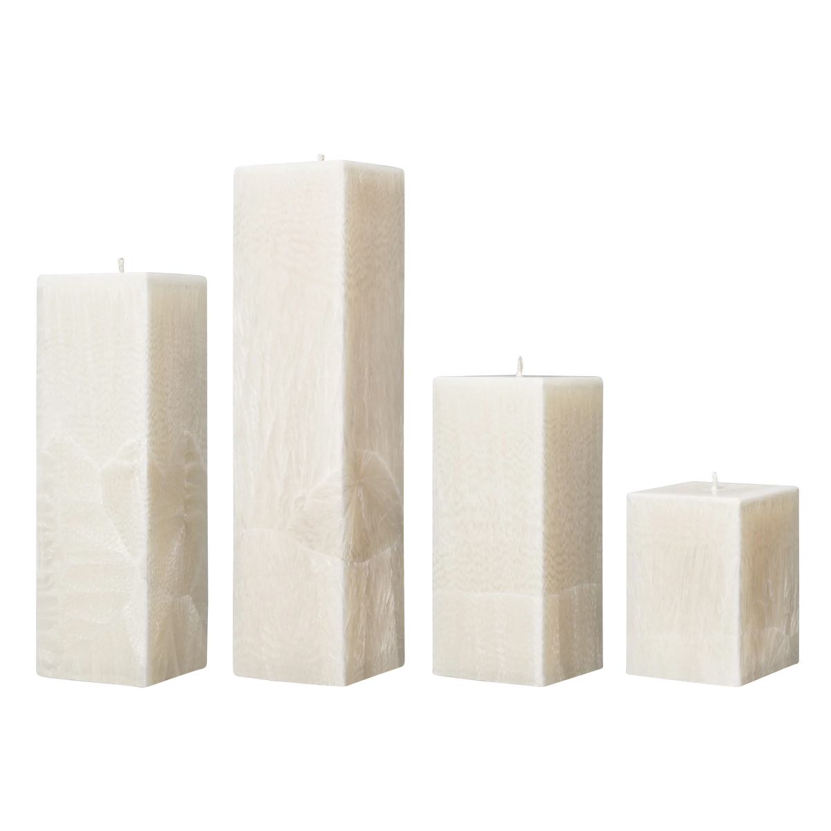 ivory square pillar candles