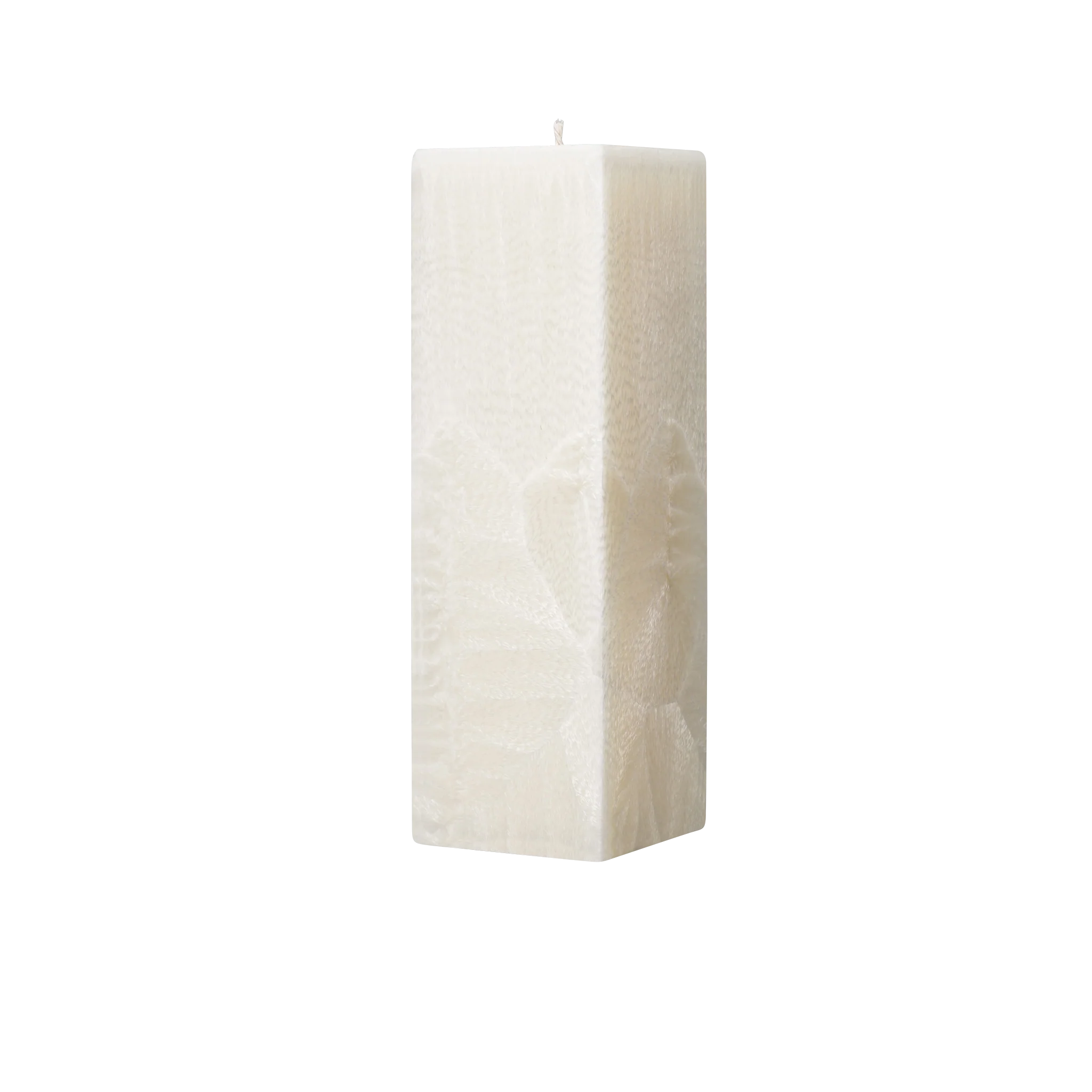 ivory square pillar candle
