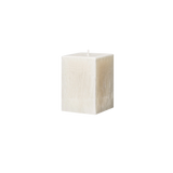 small ivory square pillar candle