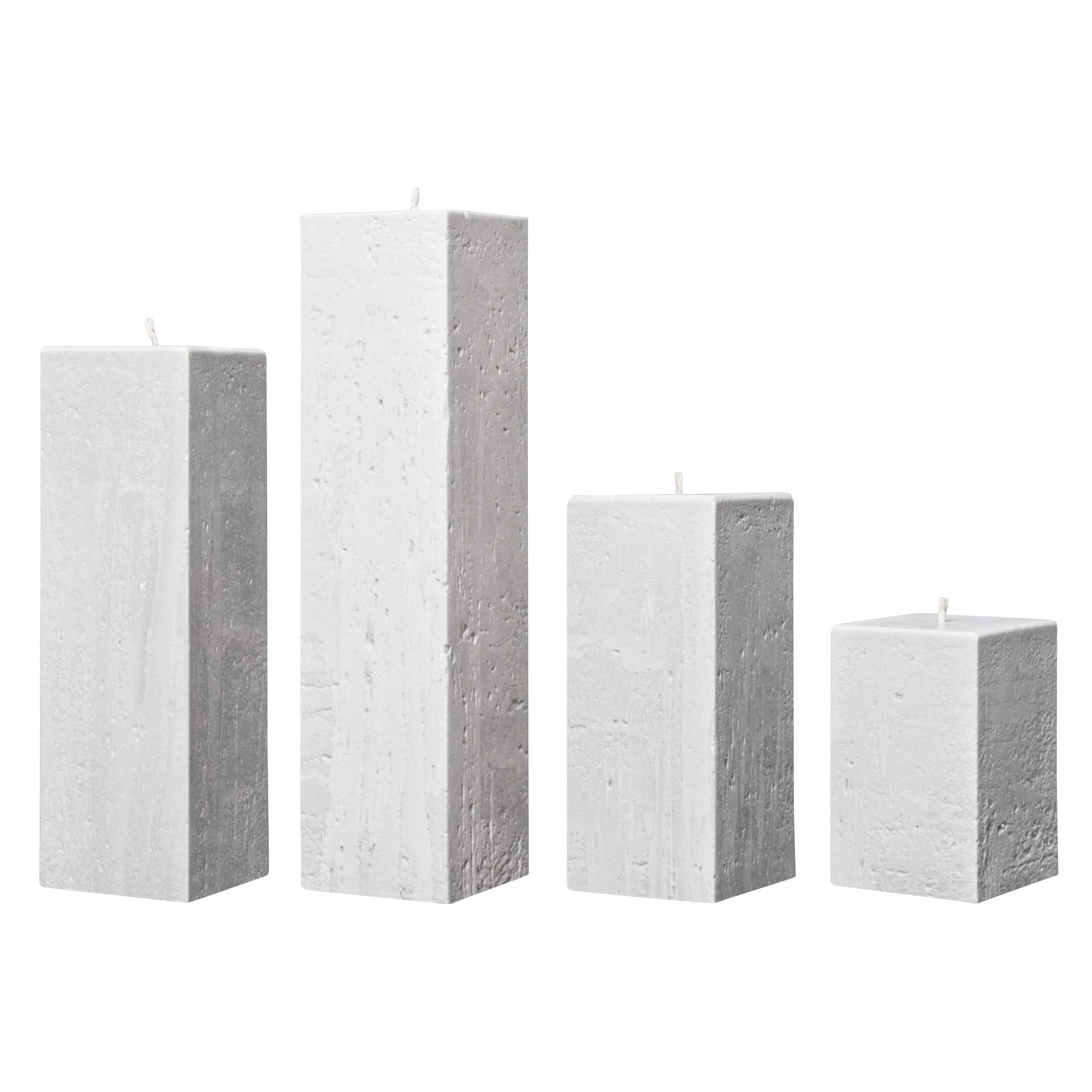 white square pillar candles