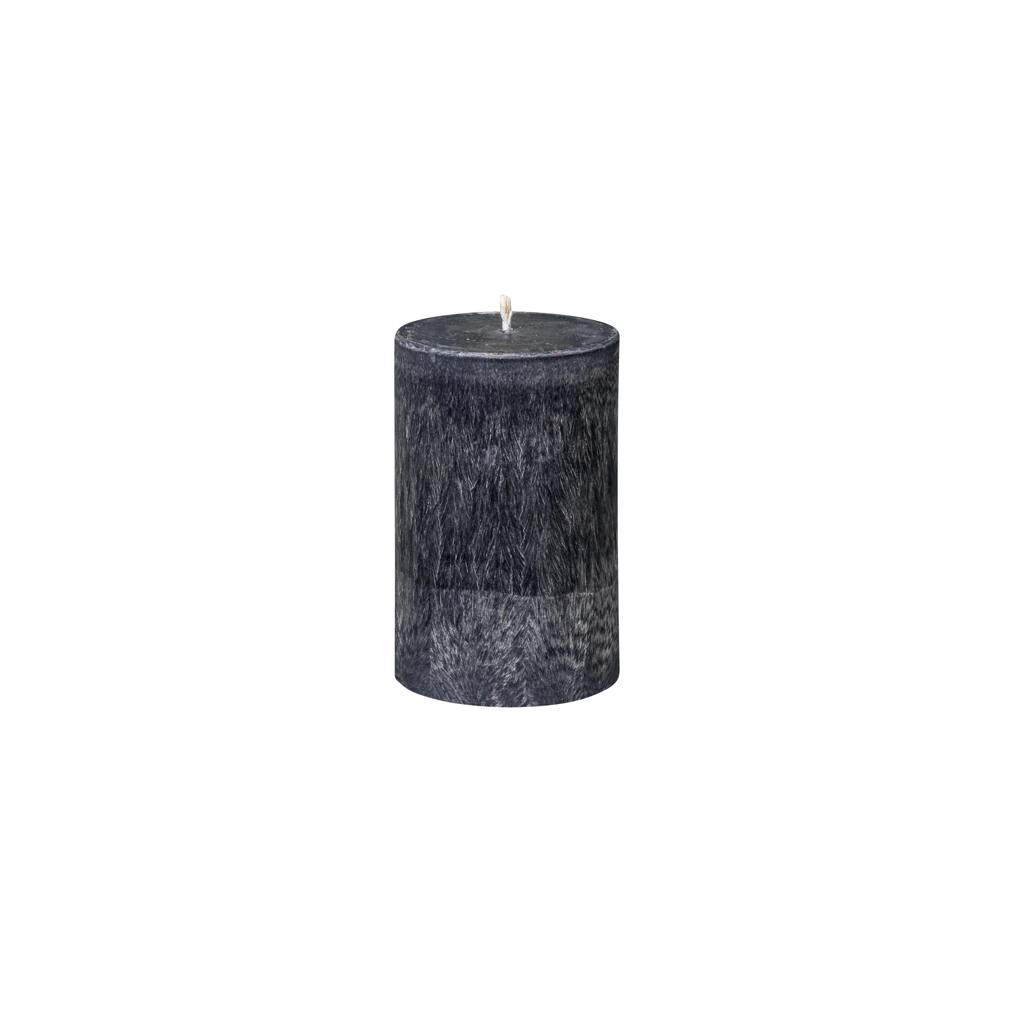 small black pillar candle