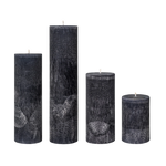 black pillar candles