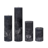 black pillar candles