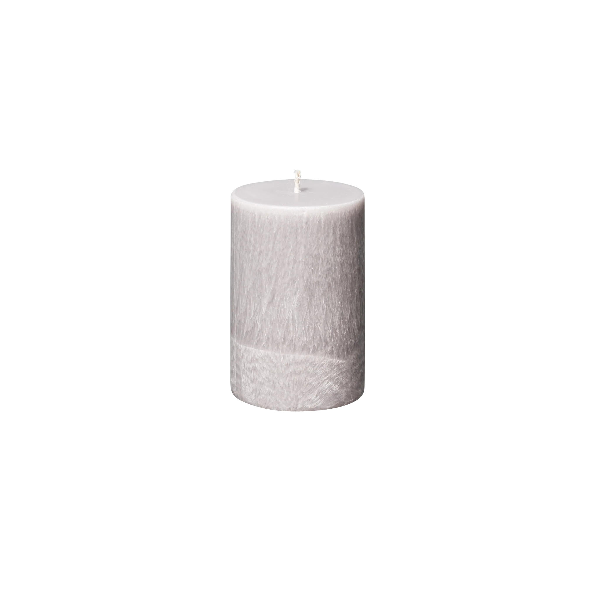 small grey pillar candle