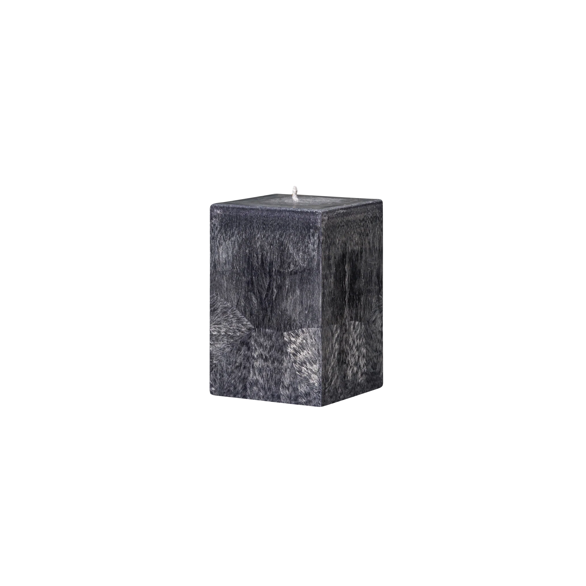 small square black pillar candle 5.9in