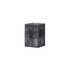 small square black pillar candle 5.9in