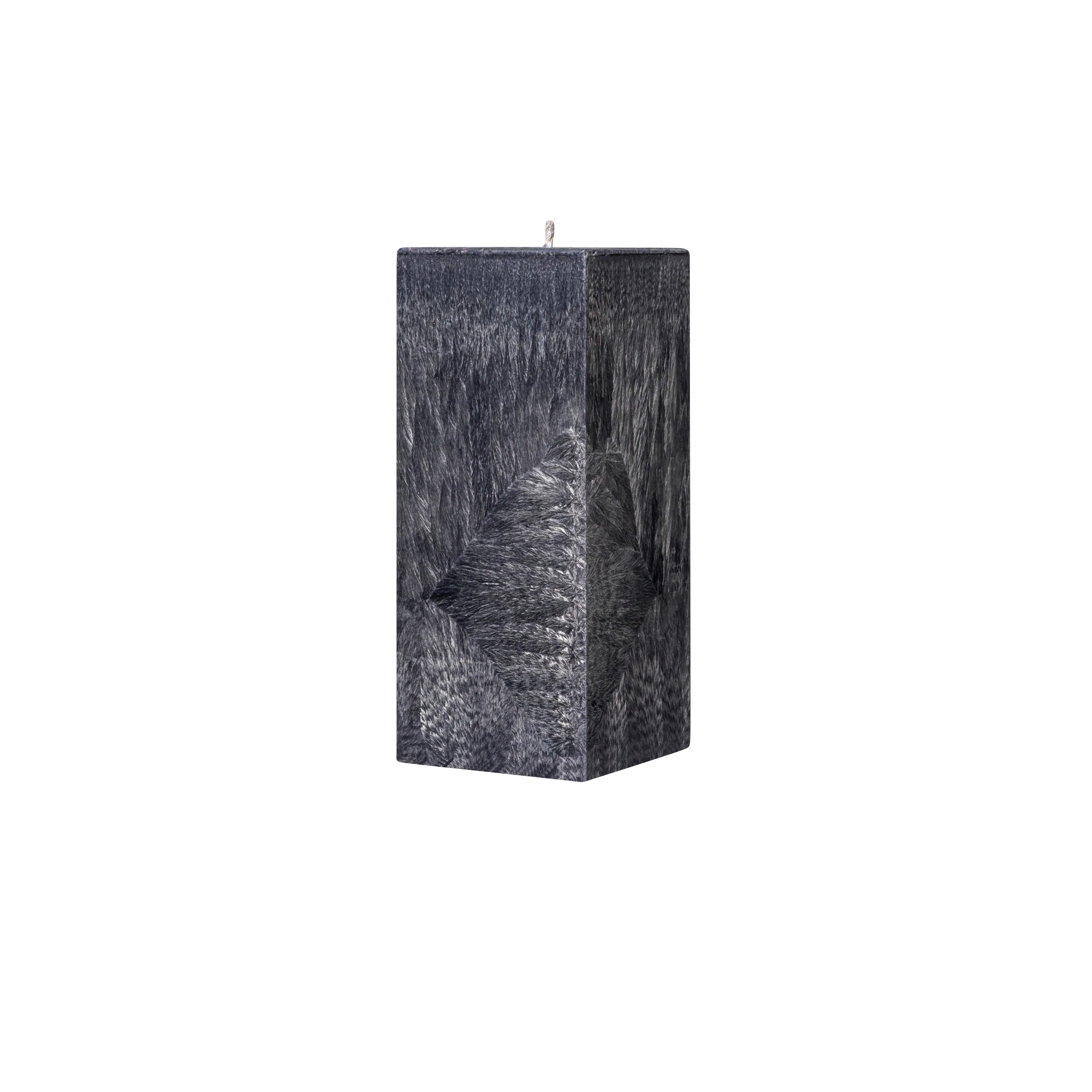square black pillar candle 9in