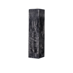 black wax pillar candle square 