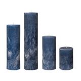 blue pillar candles
