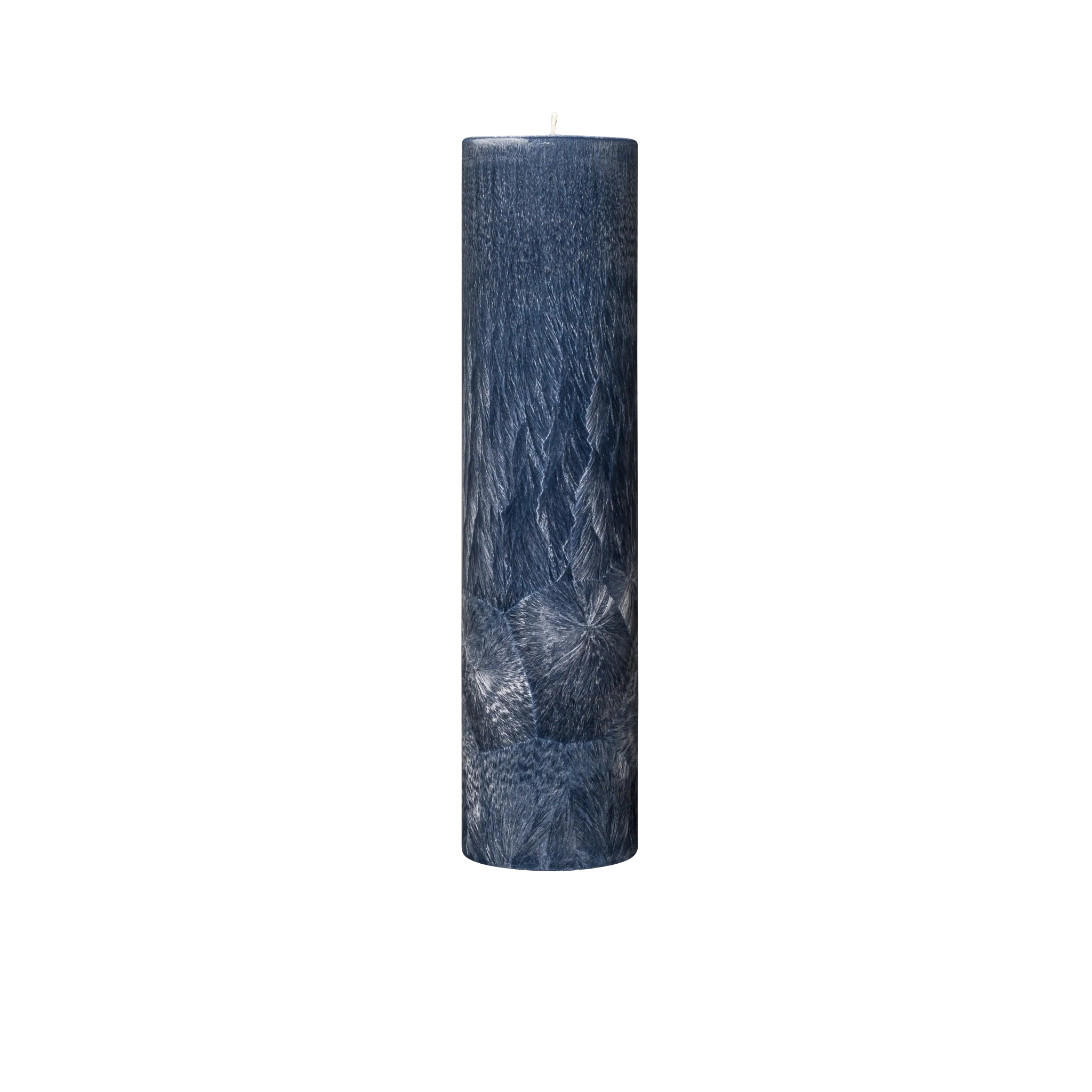 blue pillar candle