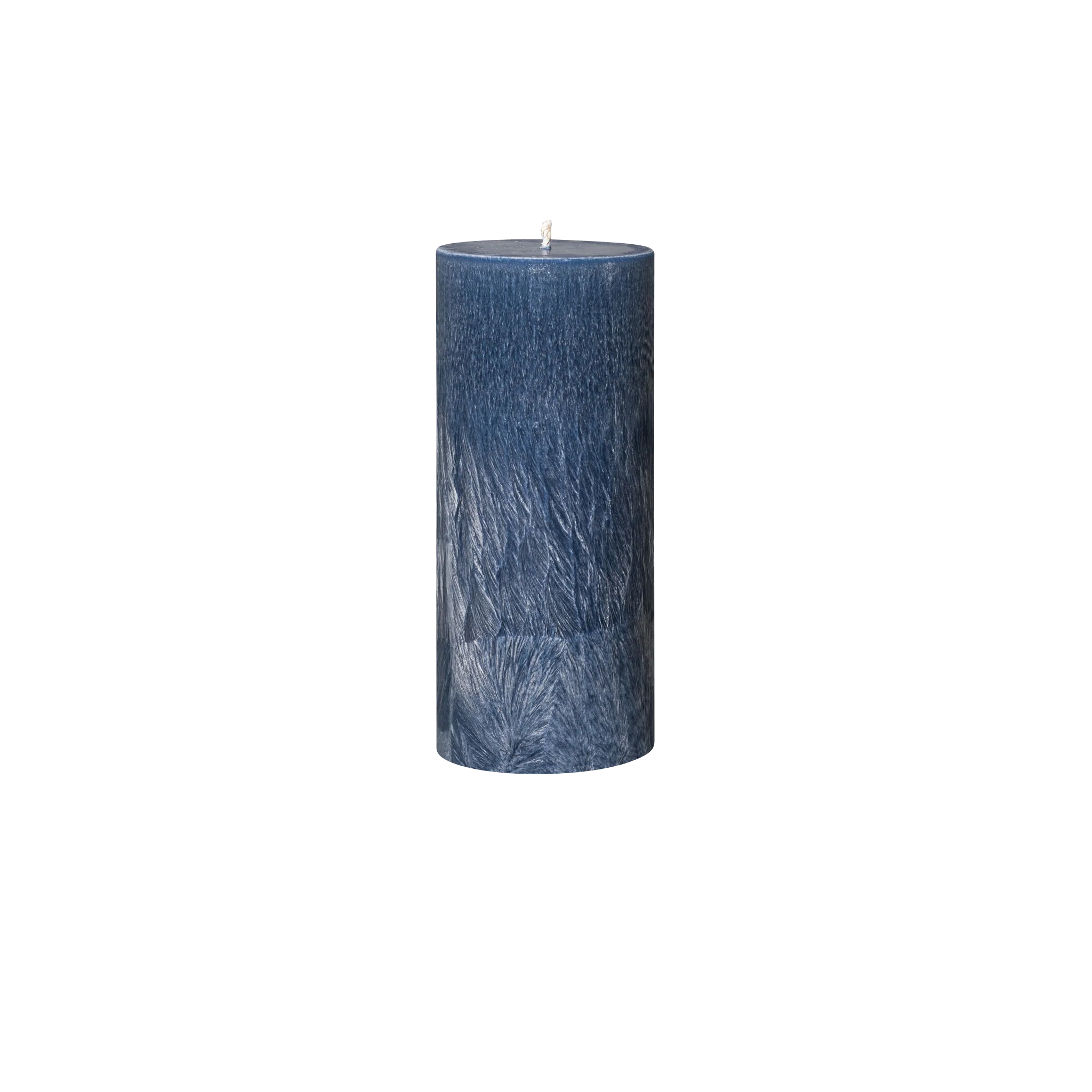blue pillar candle
