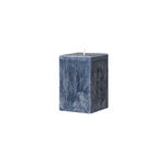 small blue square pillar candle