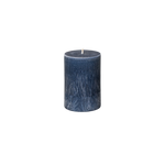 small blue pillar candle