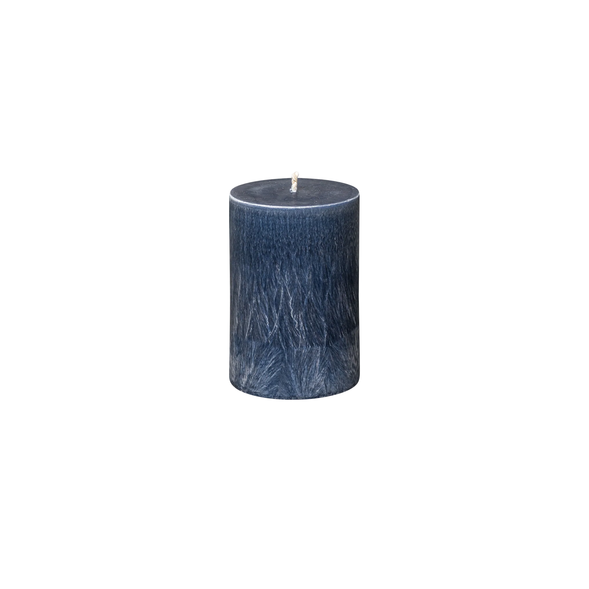 small blue pillar candle