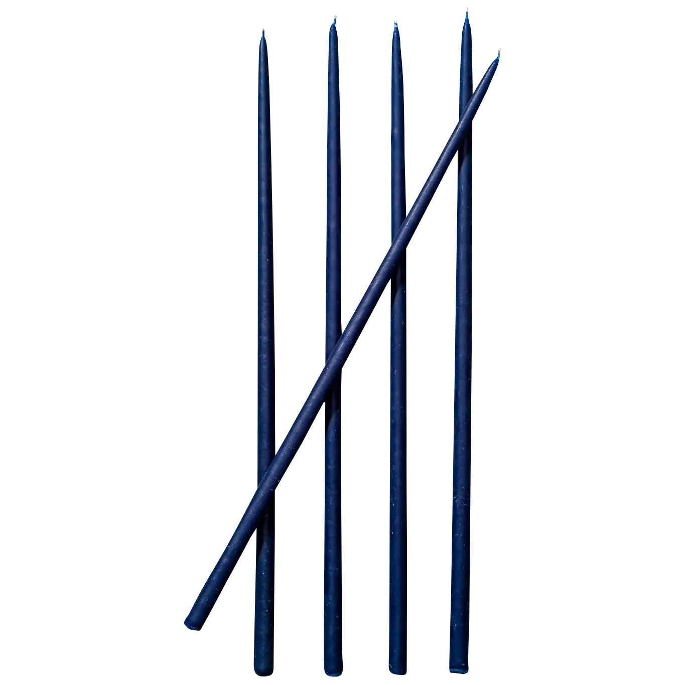 thin blue taper candles