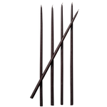 thin black taper candles