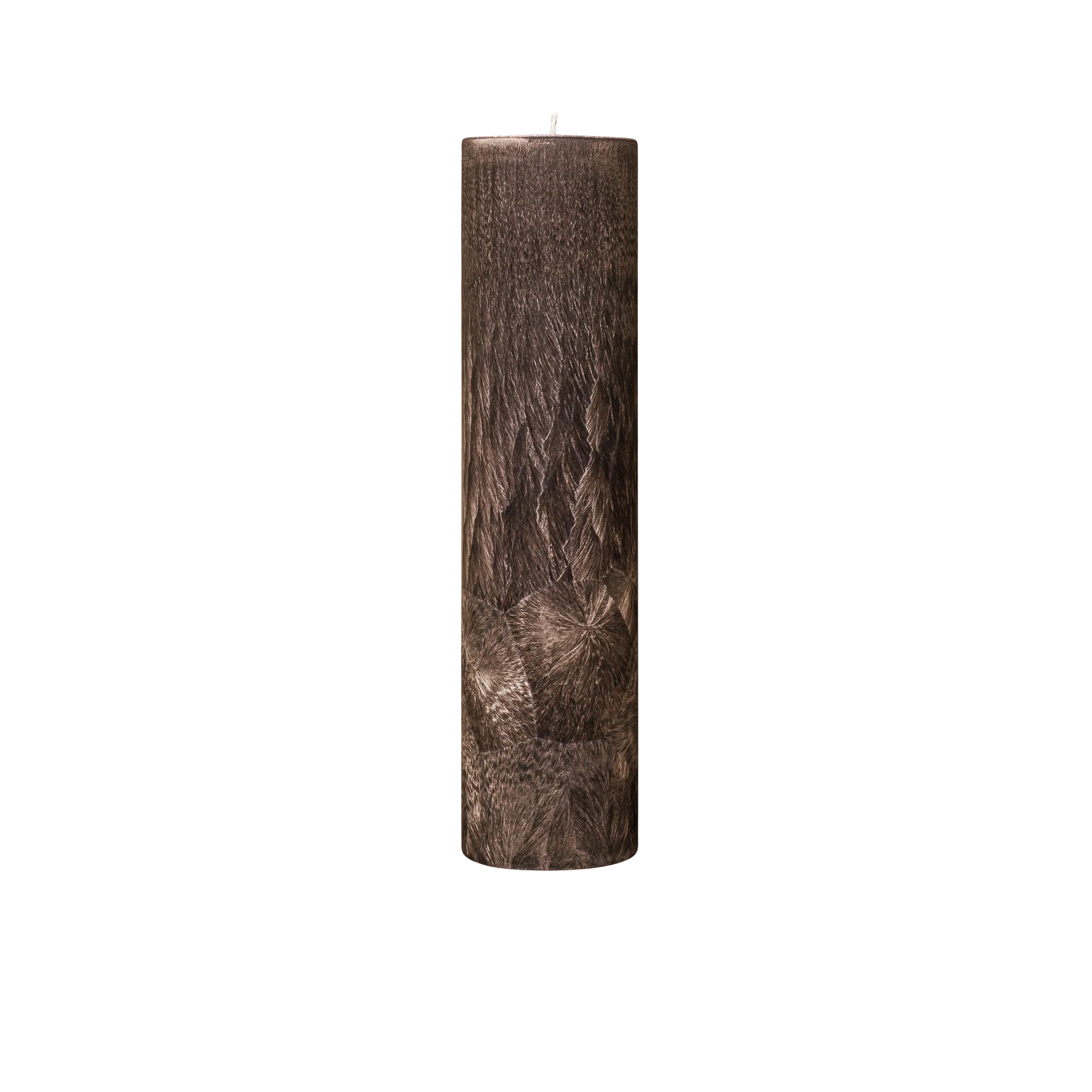 brown pillar candle