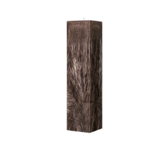 brown square pillar candle