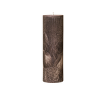 brown pillar candle