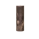 brown pillar candle