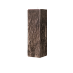 brown square pillar candle