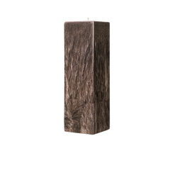 brown square pillar candle