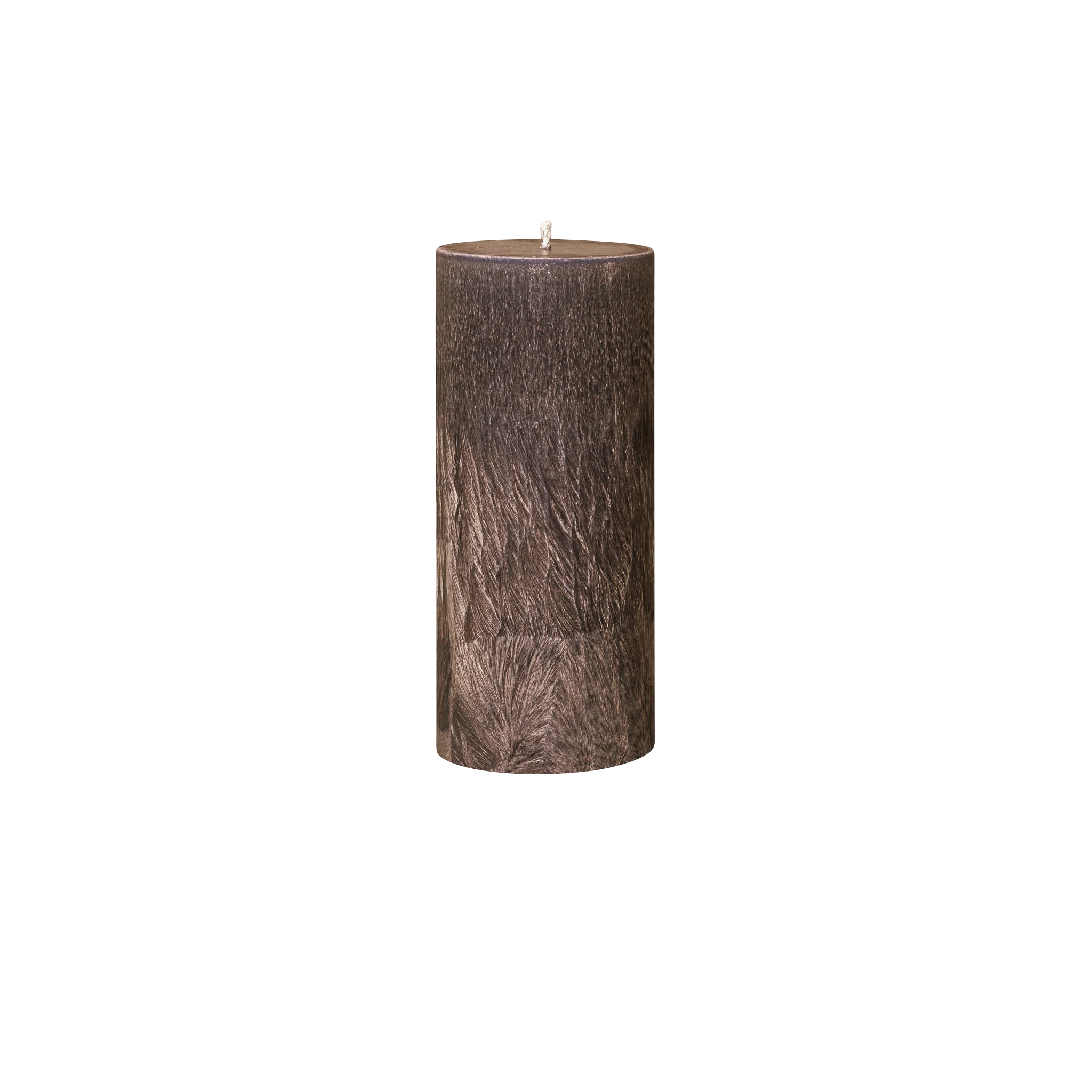 brown pillar candle