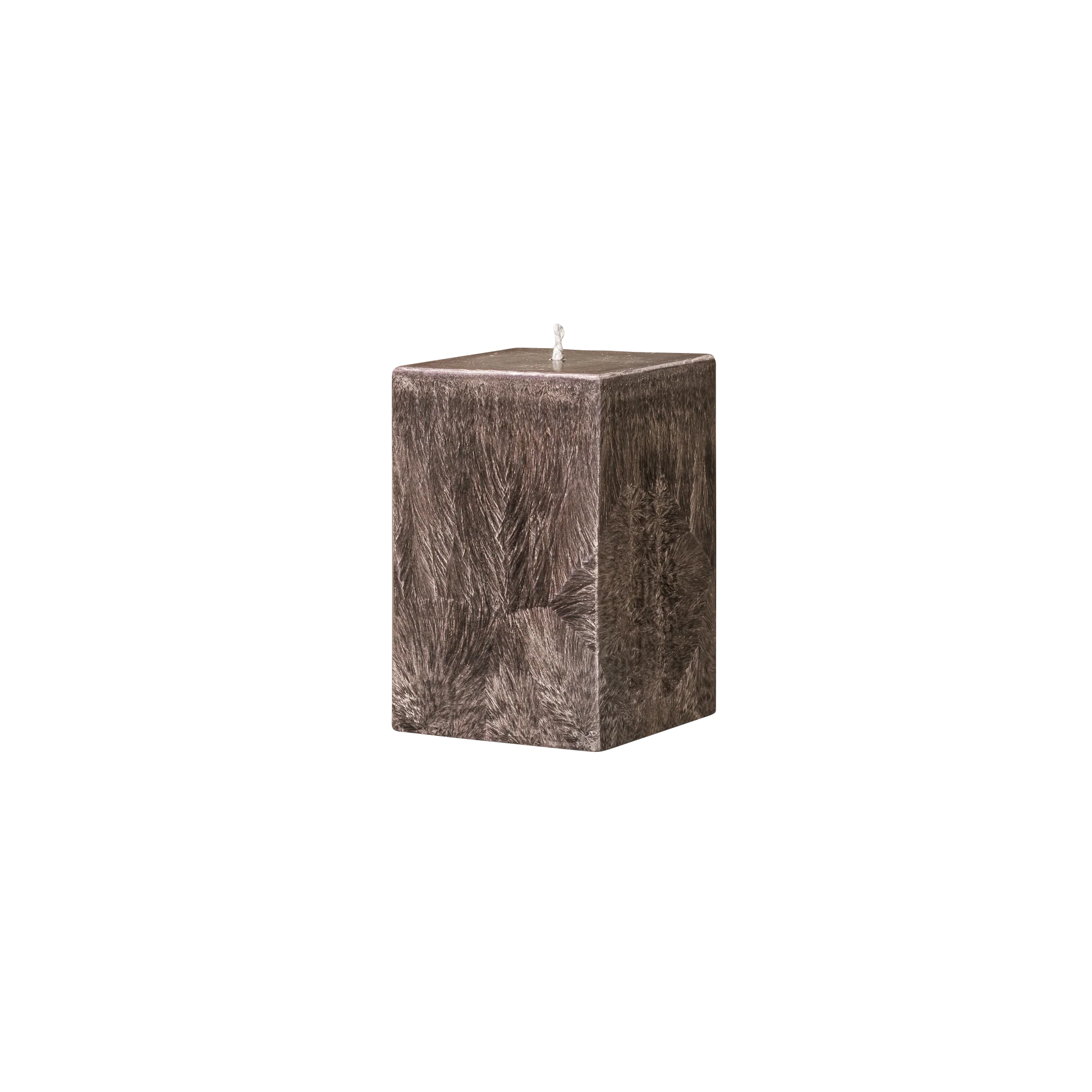small brown square pillar candle