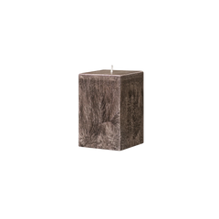small brown square pillar candle
