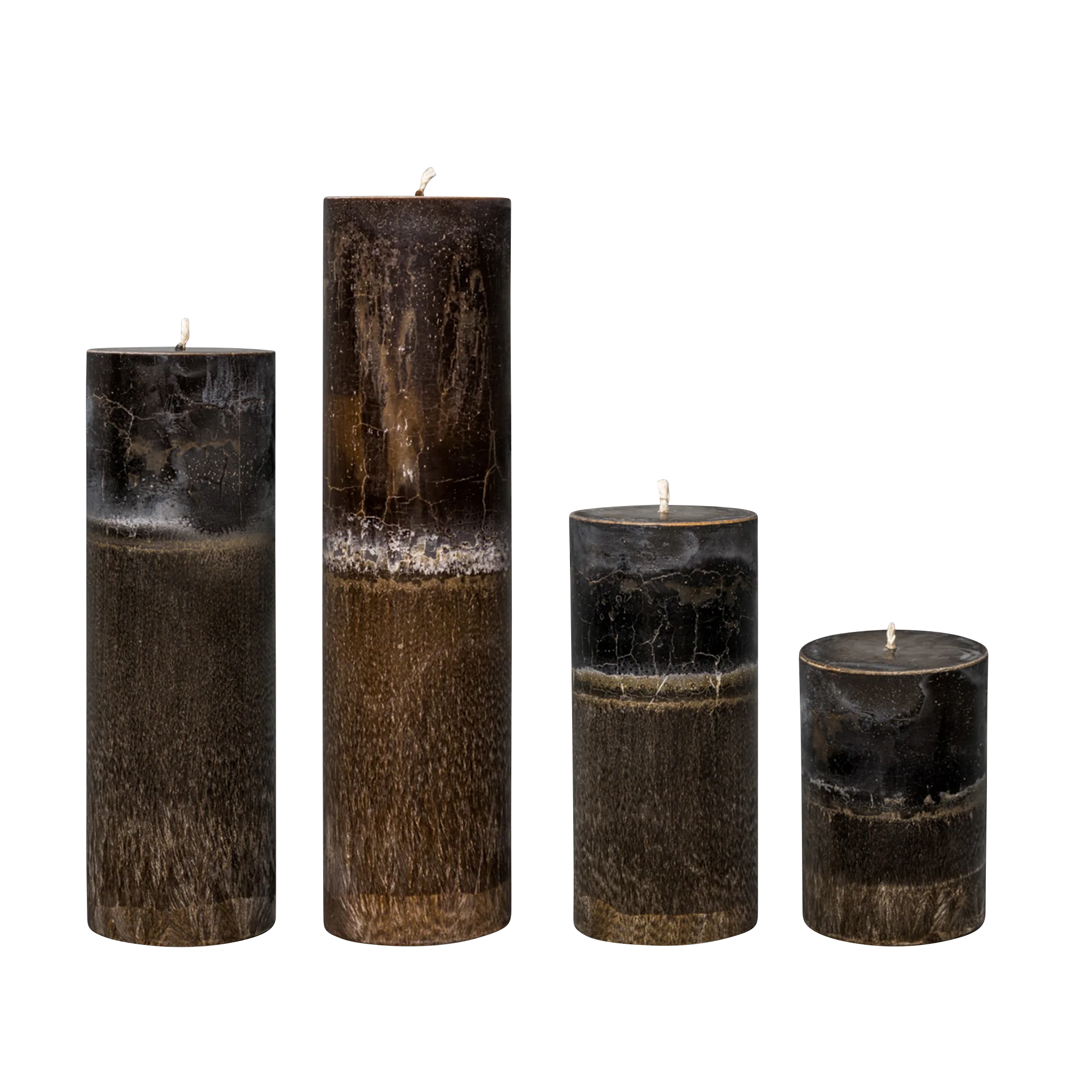 dark brown pillar candles