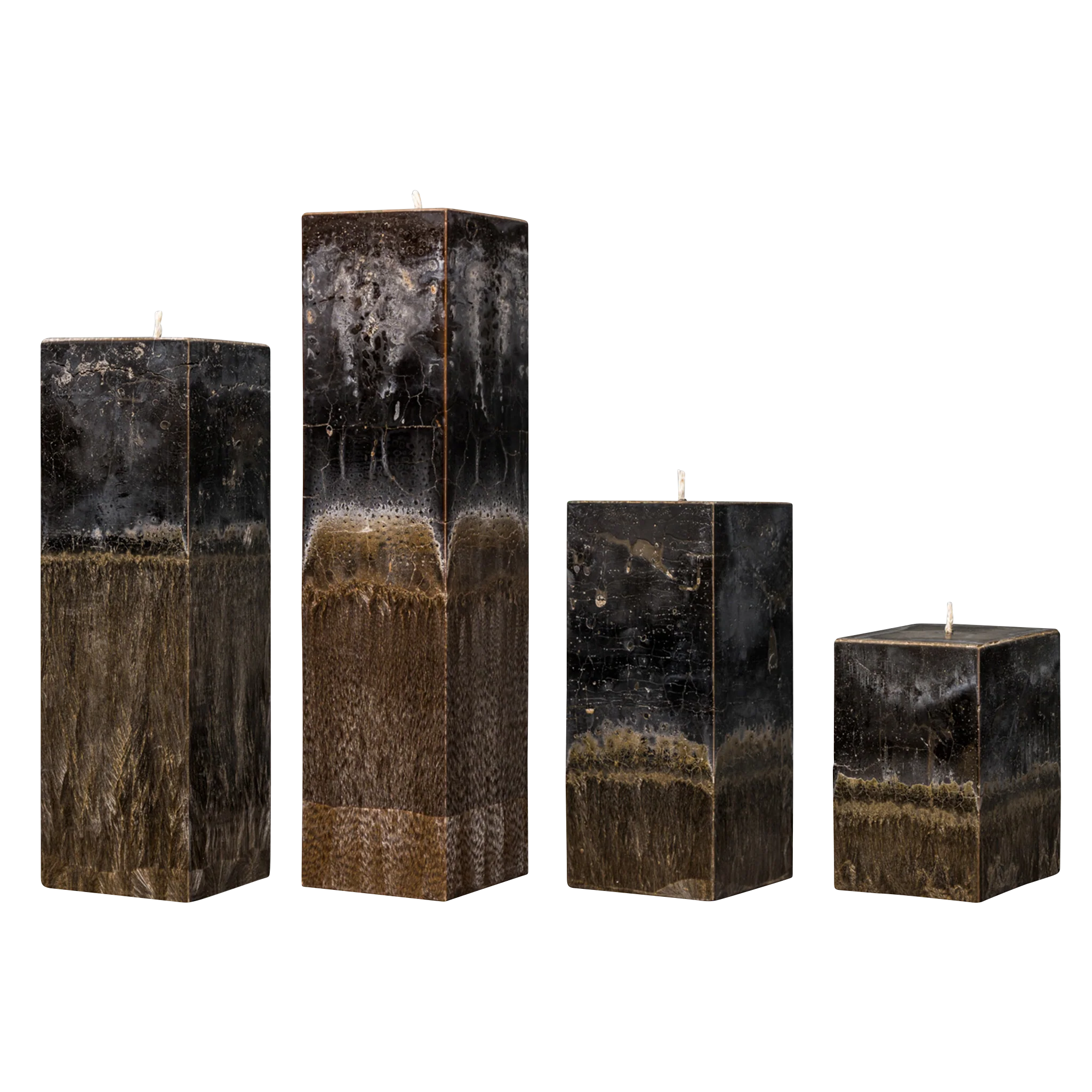 dark brown square pillar candles