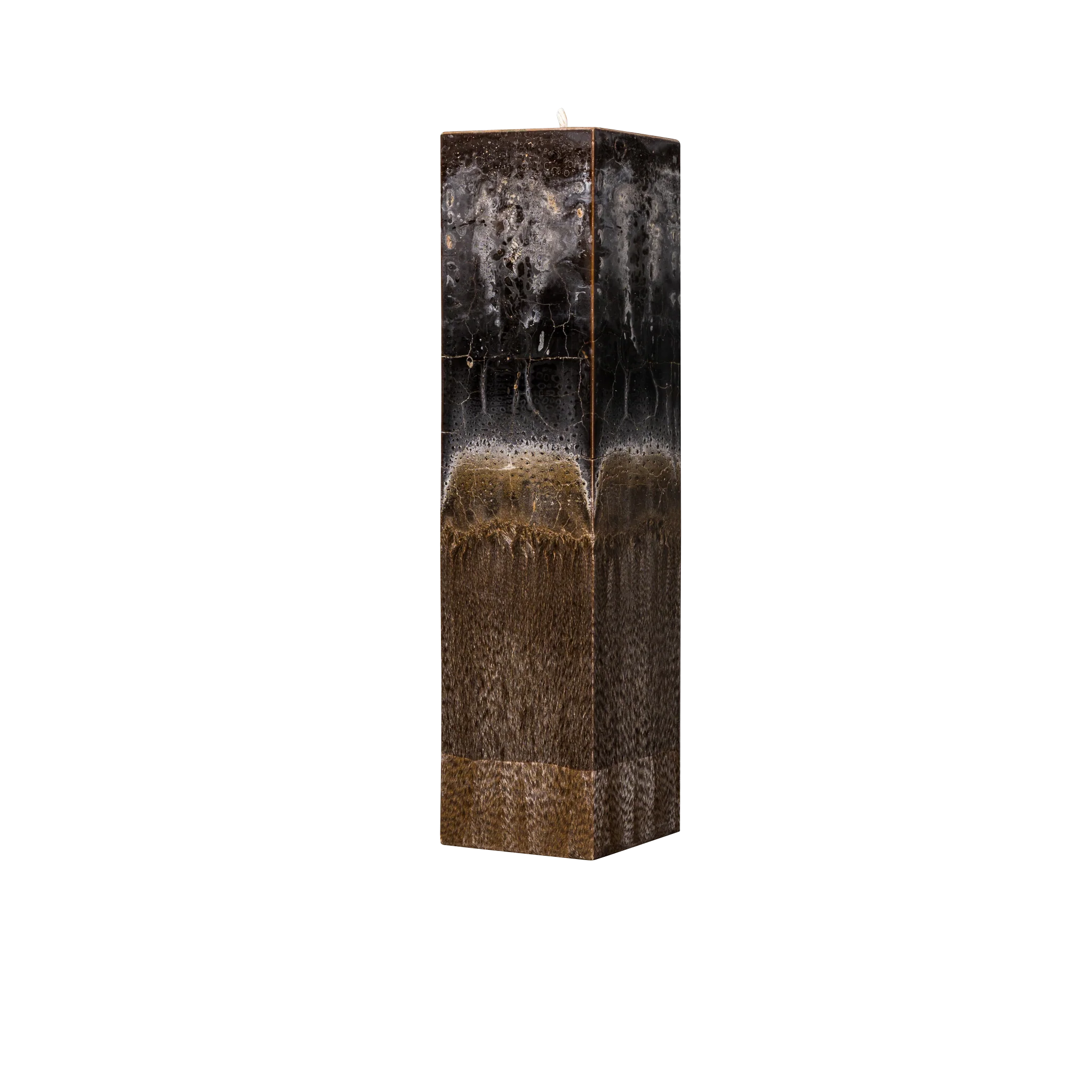 dark brown square pillar candle