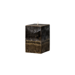 small dark brown square pillar candle