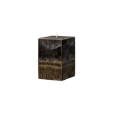 small dark brown square pillar candle