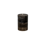 small dark brown pillar candle