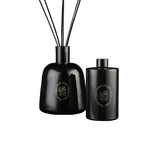Two black diffusers with House of Saku brand logo on a white background