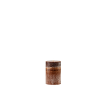 Textured cylindrical candle on a white background