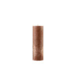 Brown textured candle on a white background