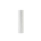 White cylindrical candle on a white background