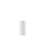 White cylindrical pendant light on a white background