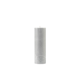 Gray textured candle on a white background