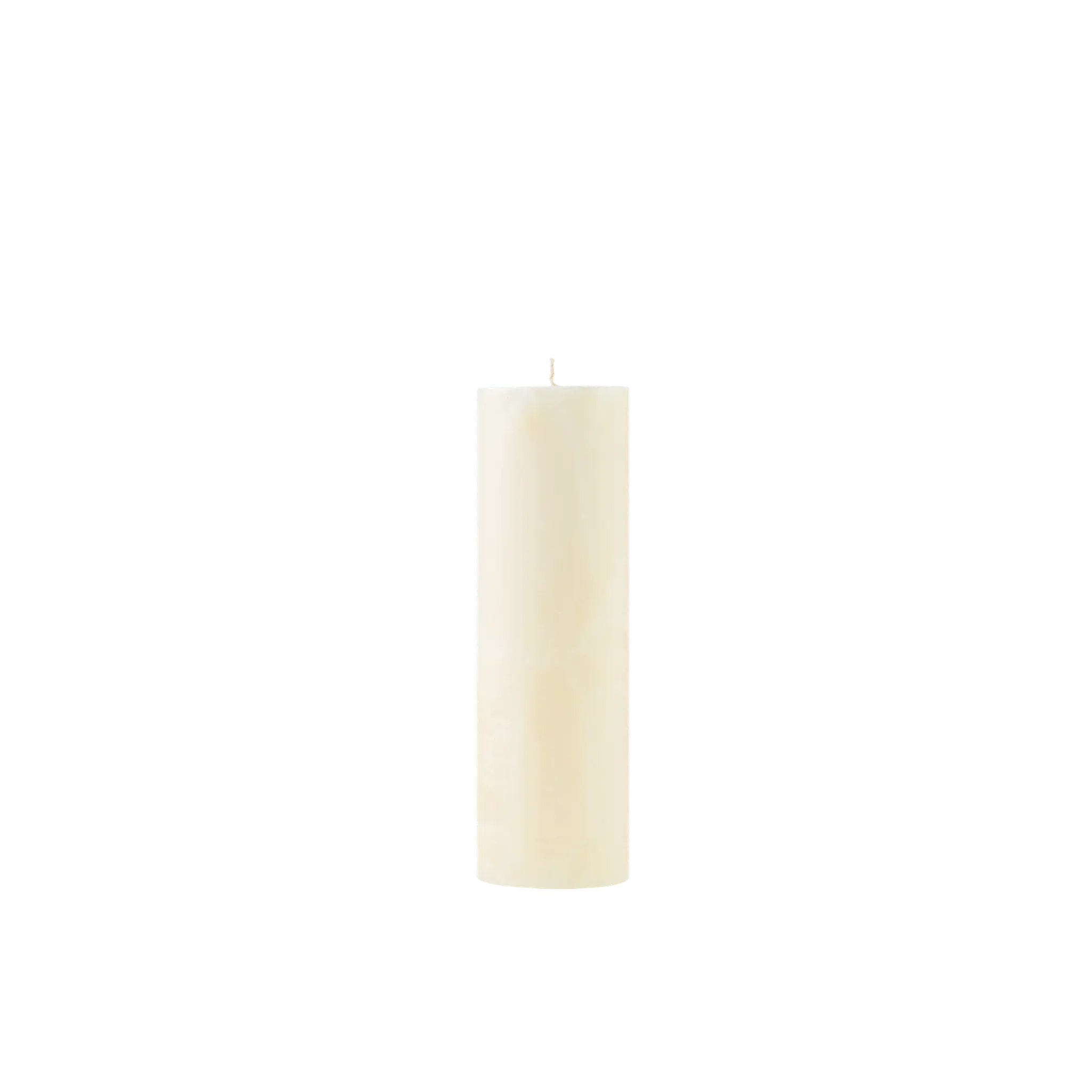 White candle on a white background
