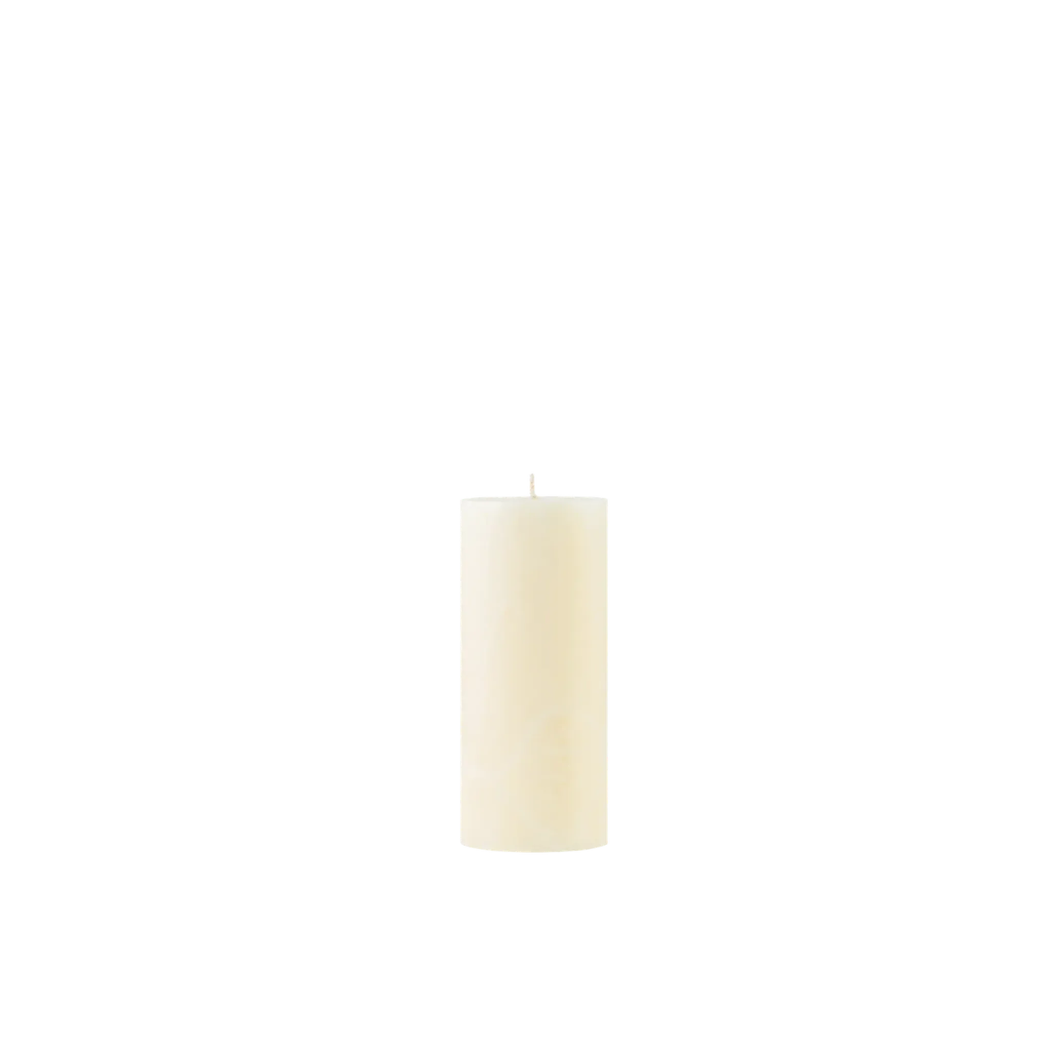 White candle on a white background