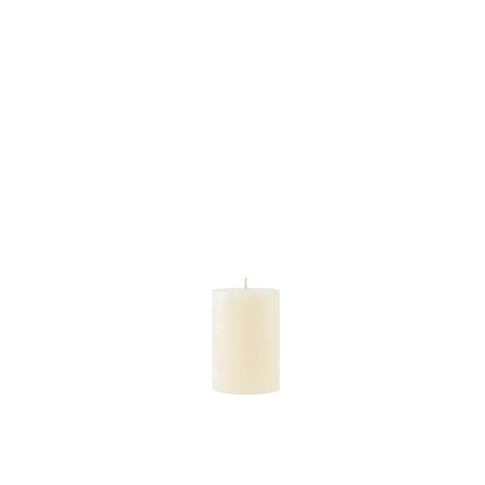 White candle on a white background