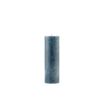 Textured blue candle on a white background