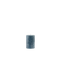 Textured blue candle on a white background