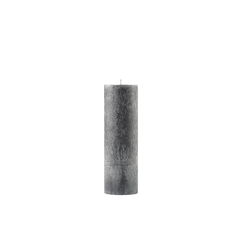 Textured gray candle on a white background