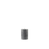 Textured gray candle on a white background